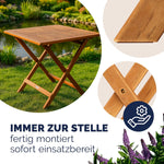 Casaria® Balkonmöbel Set 2 Personen Wetterfest Holz FSC®-zertifizierte Stühle Klappbar 160kg Belastbar Balkon Garten Terrassenmöbel Möbel 3-TLG. Akazie