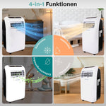 SereneLife Klimaanlage mobil 4-in-1: Luftkühler, Ventilator, Luftentfeuchter + Heizung – Tragbares Klimagerät mit Abluftschlauch, Fernbedienung & Kit für Räume bis 42 m² – Fenster-Montage 9,000 BTU