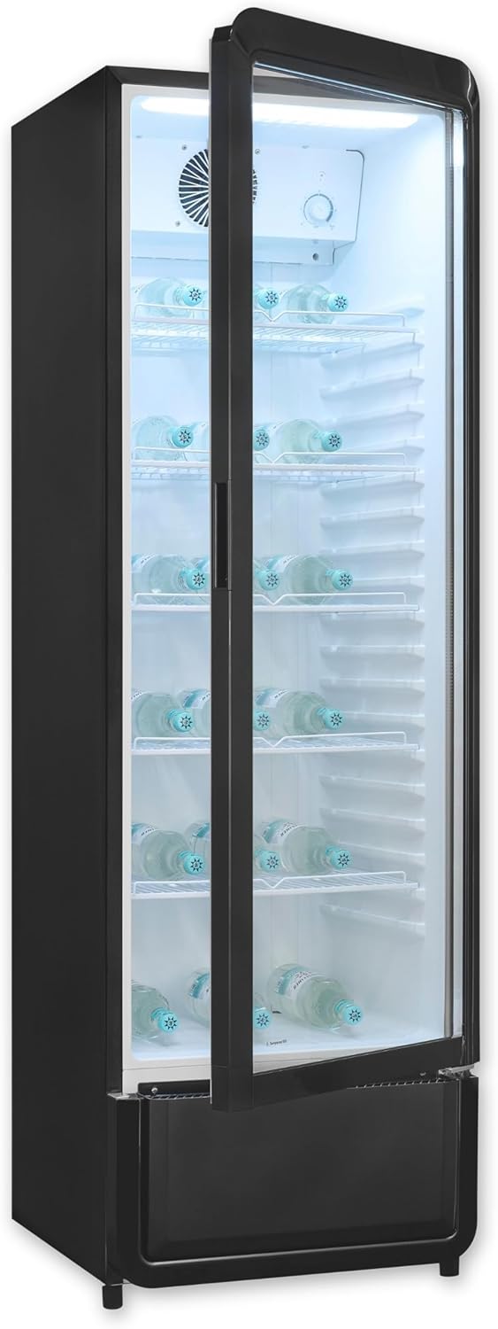 Exquisit Getränkekühlschrank 280 l mit Glastür - Gastro Kühlschrank