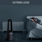 Purificador de aire, termoventilador y ventilador 3 en 1 Rowenta QU5062 Eclipse, filtra el 99,9 % de las partículas, para habitaciones de hasta 30 m², calentamiento rápido hasta 35 °C, modo automático de día y noche, negro/gris