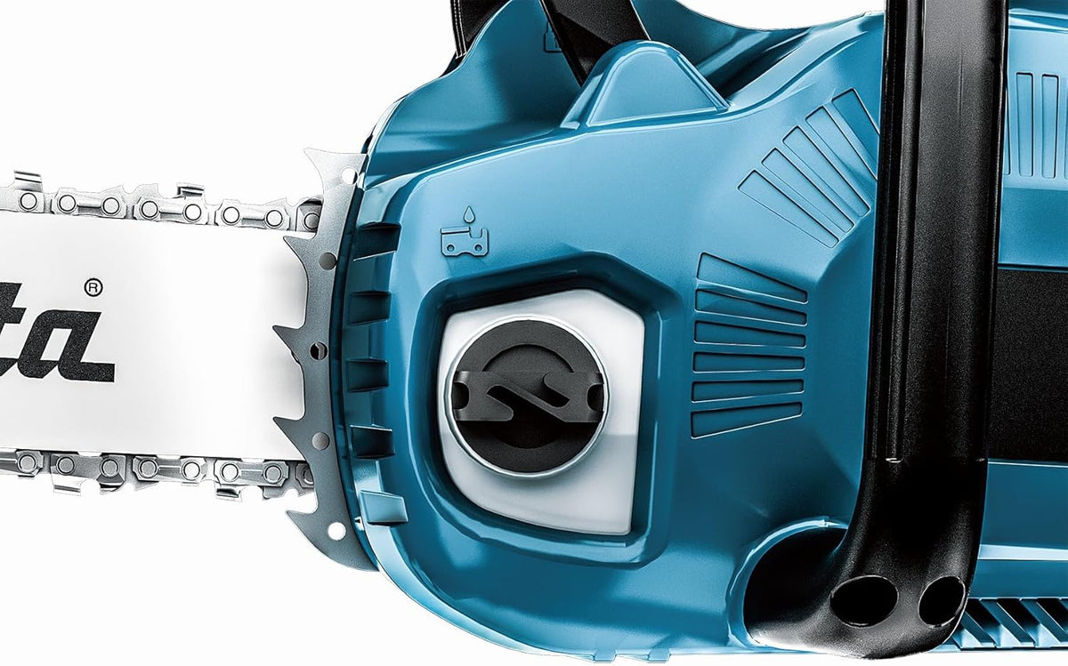 Motosierra a batería Makita DUC353, longitud de espada de 350 mm, funcionamiento a batería