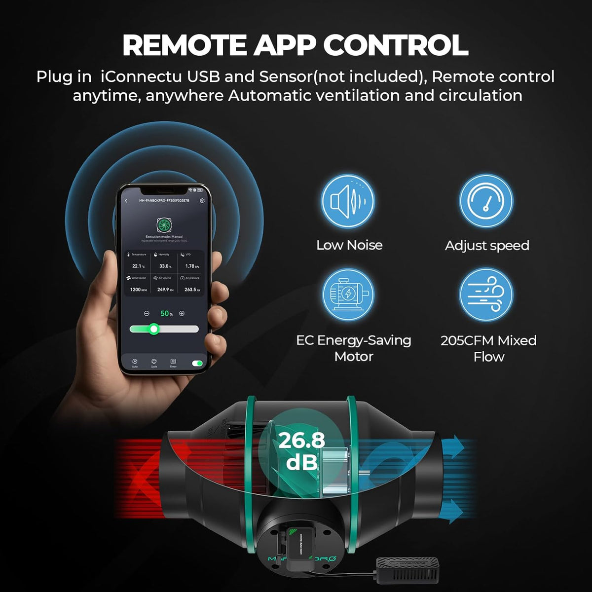 Set de cultivo completo para interior MARS HYDRO con controlador integrado WiFi, lámpara de cultivo TS1000 programable y regulable, armario de cultivo de 80x80x160 cm con alta reflectividad 1680D y kit de ventilación automática de 4"