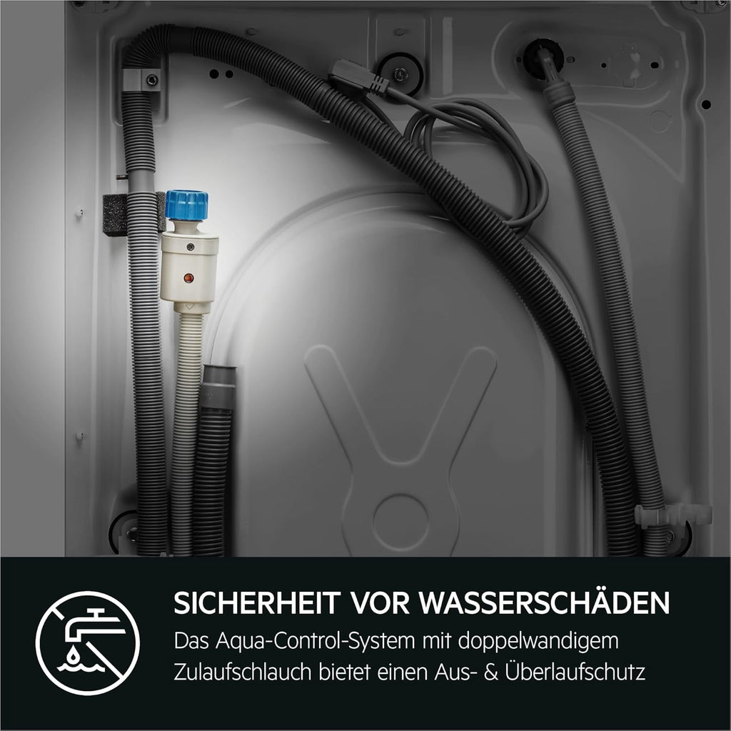 Lavadora de carga superior AEG, Serie 6000 con ProSense, 6,0 kg, silenciosa, ajuste automático de carga, función de pausa y carga, sistema AquaStop, 1200 rpm, LTR6A61260