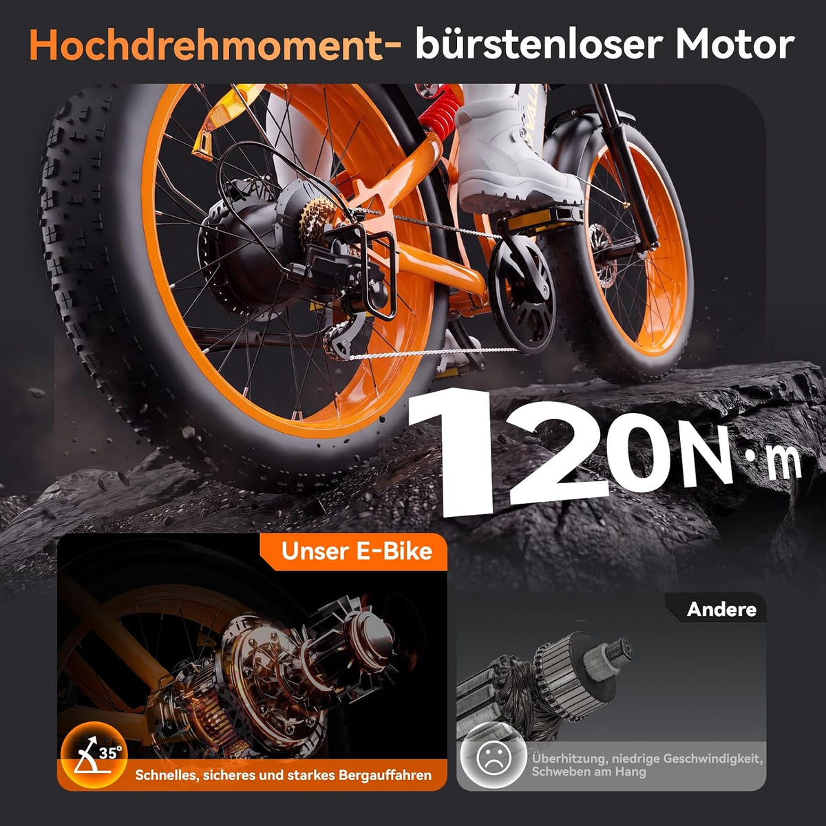 Bicicleta eléctrica DEEPOWER para adultos, batería extraíble de 48V/52V 20Ah, autonomía de hasta 60-110 km, neumáticos gruesos de 20 pulgadas, frenos de disco hidráulicos, Shimano de 7 velocidades, todoterreno