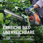 Cortasetos de gasolina Husqvarna 122HD60: motor de 21,7 cm³, cuchilla de doble acción de 59 cm, reducción de vibraciones LowVib®, tecnología Smart Start®, empuñadura trasera ajustable