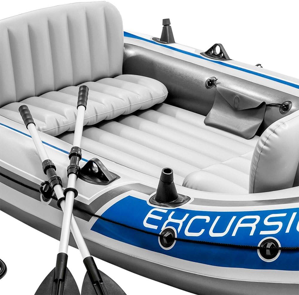 Intex Excursion 4 Set Schlauchboot - 315 x 165 x 43 cm - 3-teilig - Grau / Blau