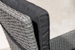 Riess Ambiente Outdoor Gartenstuhl Sylt - grau - Polyrattan - Hochlehner mit Armlehne verstellbar wetterfest