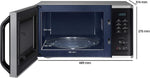Samsung MS2AK3515AS/EG Mikrowelle, 800 W, 23 ℓ Garraum, 48,9 cm Breite, Kratzfester Keramik-Emaille-Inneraum, QuickDefrost Auftauprogramme, Silber