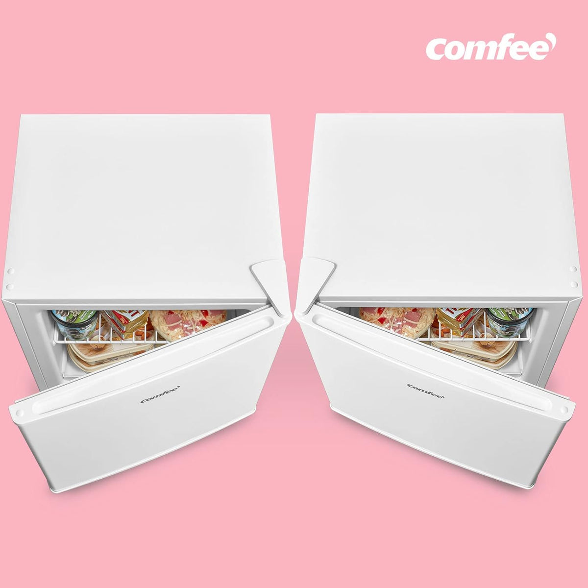 COMFEE RCU40WH3EU(E) 31L Mini Gefrierschrank (-24℃) mit Inverter-Kompressor, D-Energieeffizienz, 4-Sterne-Gefrierleistung, Leise 39 dB, Kompakter Tisch Gefrierschrank für Büro, Küche, Studentenhaus