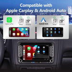 HLLECARMO Autorradio para VW Golf 5/6, pantalla táctil IPS de 7 pulgadas compatible con CarPlay y Android Auto para VW Polo 5 Jetta Passat Touran, con Bluetooth/AM/FM/SWC/USB/DSP/RDS/Mirror Link/Canbus