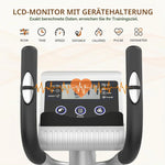 Crosstrainer magnético Dripex Leiser para el hogar con 16 niveles de resistencia, volante de inercia de 6 kg y medición de pulso LCD