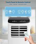 Garvee 8,000 BTU Portable Air Conditioner, 3-in-1 Portable AC Unit with Remote Control, Cool, Dehumidifier & Fan Modes for Rooms up to 350 sq.ft, with Sleep Mode, 24 Hours Timer, and Window Kit