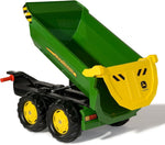 ROLLY TOYS - 12 216 5 - Remolque - Volquete Rollyhalfpipe John Deere - Doble eje verde