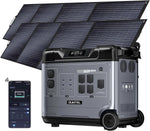 OUKITEL P5000 Pro Central eléctrica portátil de 4000 W con 2 paneles solares de 200 W, generador solar de 5120 Wh, batería LiFePO4, 15 salidas, aplicación, estación de energía portátil para camping, viajes, apartamento