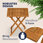 Casaria® Balkonmöbel Set 2 Personen Wetterfest Holz FSC®-zertifizierte Stühle Klappbar 160kg Belastbar Balkon Garten Terrassenmöbel Möbel 3-TLG. Akazie