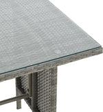 Conjunto de salón para jardín SVITA Monroe, muebles de salón de ratán sintético, grupo de asientos, gris