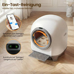 Arenero automático para gatos Devoko de 90L, autolimpiable, para familias con varios gatos, control por aplicación, seguridad múltiple, sistema desodorante