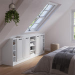 Vicco Dachschrägenschrank-Set Rion, Weiß Landhaus/Weiß, 5er Set, geeignet für die platzsparende Aufbewahrung unter Dachschrägen
