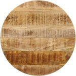 Couchtisch Gianna, rund 86cm, Wohnzimmertisch, Beistelltisch, Tischplatte aus Mangoholz, Metallgestell in Schwarz pulverbeschichtet, mit zusätzlicher Ablage, robust, pflegeleicht
