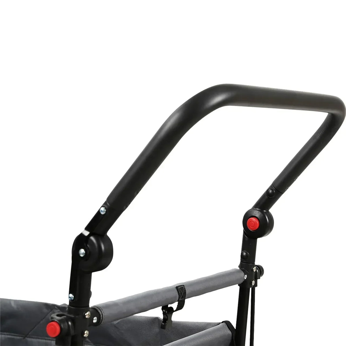 Carrito de mano plegable y compacto Fuxtec FX-CT700 gris, con frenos, asiento acolchado, mango ajustable en altura, para excursiones