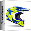 Airoh casco moto cross tw3d31 twist 3 dizzy azul amarillo brillo t. m mototopgun
