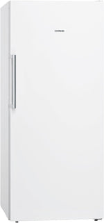 Congelador independiente Siemens GS51NAWCV iQ500, 161 x 70 cm, 289 L, noFrost nunca más tendrá que descongelar, bigBox espacio para alimentos congelados grandes, varioZone estantes y cajones de cristal flexibles, blanco