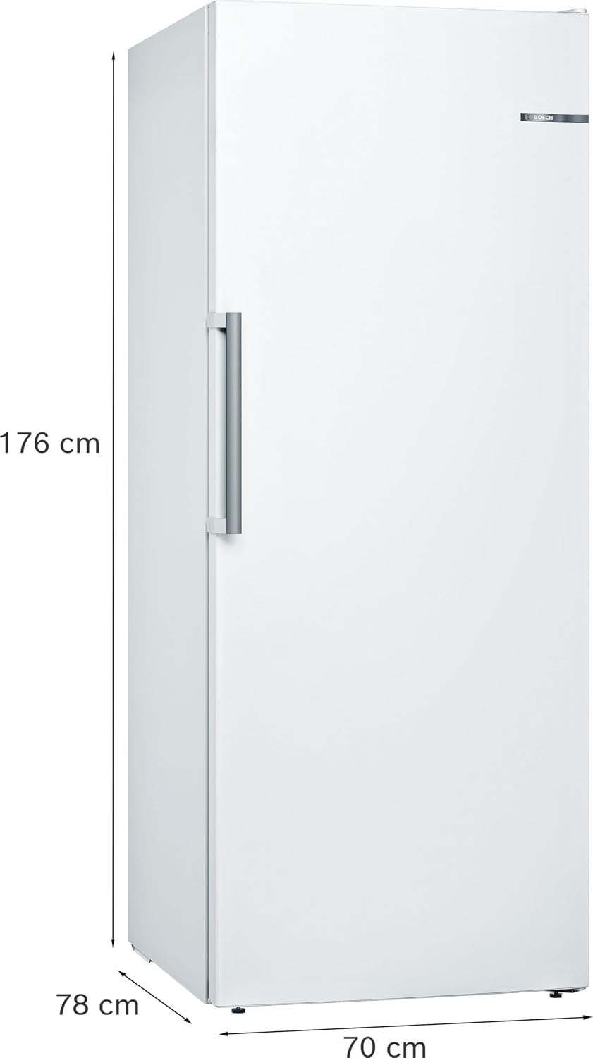 Bosch GSN54AWCV Serie 6 - Congelador XXL (176 x 70 cm, extra ancho, 327 L, NoFrost: nunca más tendrá que descongelar, iluminación LED uniforme, espacio para grandes congelados)