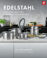 ZWILLING Simplify Kochtopf-Set 5-teilig, Integriertes Sieb, Induktion, Grau
