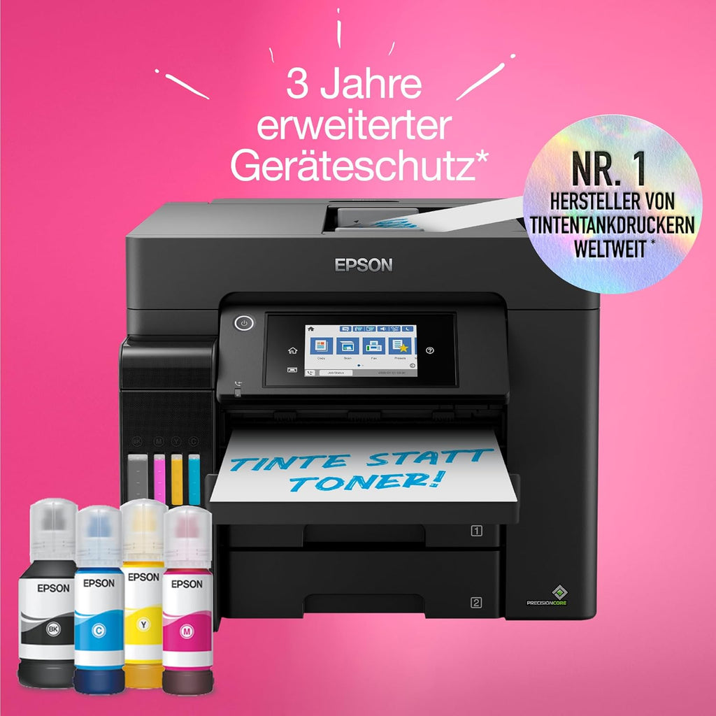 Impresora multifunción de inyección de tinta con depósito de tinta EcoTank ET-5850 DIN-A4 con Wi-Fi y fax