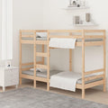 vidaXL Etagenbett Hochbett Schlafzimmerbett Stockbett Holzbett Bettgestell Bettrahmen Massivholzbett Bett 75x190cm Massivholz Kiefer