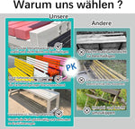 Gartenbank,Wetterfest Outdoor Bank Sitzbank,Metall Stahl Bank, Metallbank Garten,100/120/150/cm,Mit Rückenlehne,Tragkraft bis 200kg, for Terrasse Park Rasen Hof,2-4 Sitzer 150×40×85cm-Rot