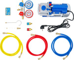 Bomba de vacío de una etapa 57 l/min para sistemas de aire acondicionado R12, R22, R134a y envasado al vacío 220-240 V 50 Hz 10 Pa 74263