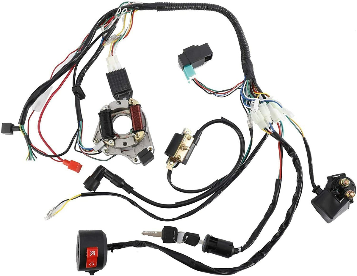 DAOHHFO Motor ATV 125 cc 4 tiempos - Arranque eléctrico - 3 + 1 marcha atrás - Monocilíndrico - Motor refrigerado por aire - Con filtro de aire para ATV Go Kart Dirt Bike